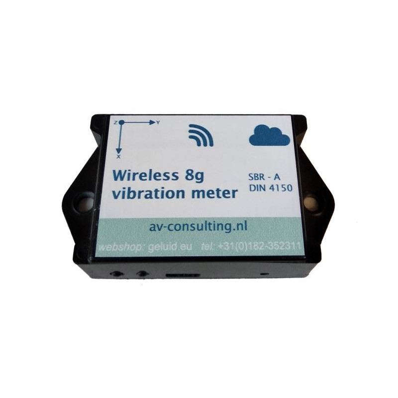 Wireless Vibration Meter MEMS - SBR + DIN 4150
